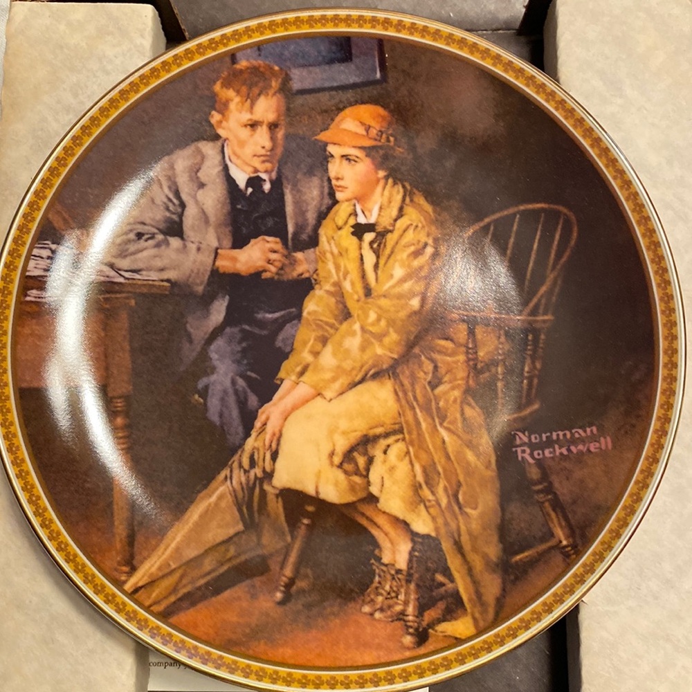 Norman Rockwell’s “ Confiding in the Den” Collectors Plate